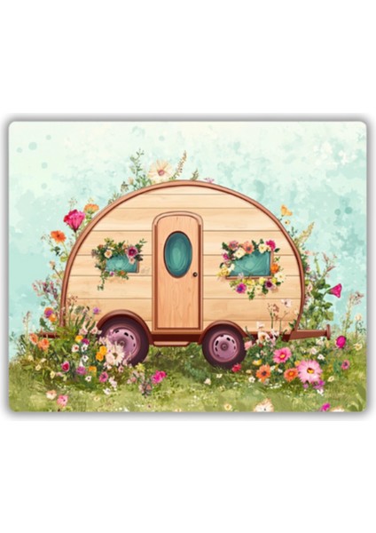 Desenli Karavan Baskılı Mouse Pad 18X22 cm