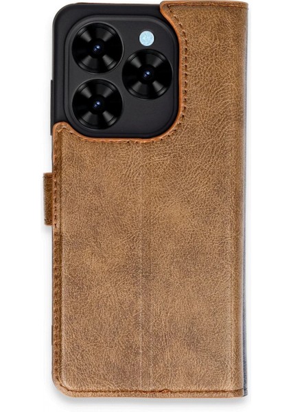 Tecno Spark Go 2024 Kılıf Trend S Plus Kapaklı Kılıf - Taba