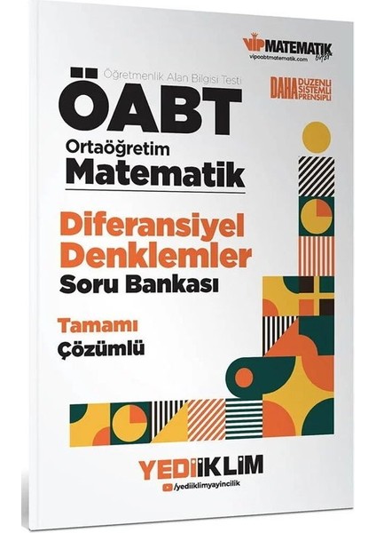 Yediiklim 2026 Öabt Meb-Ags Lise Ortaöğretim Matematik Diferansiyel Denklemler Soru Bankası Çözümlü