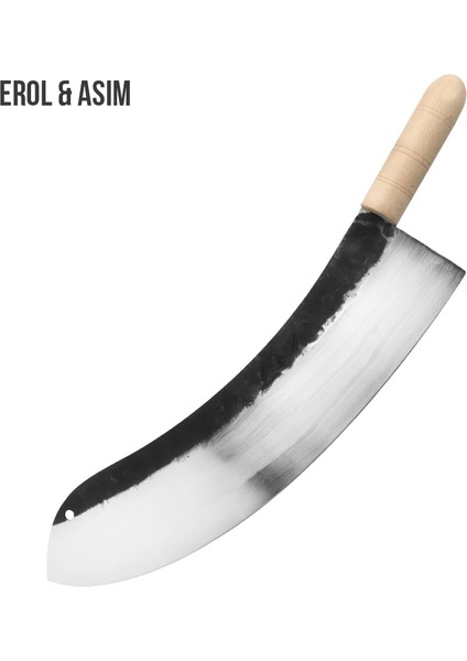 Ahşap Saplı Karbon Çelik Zırh 50 cm