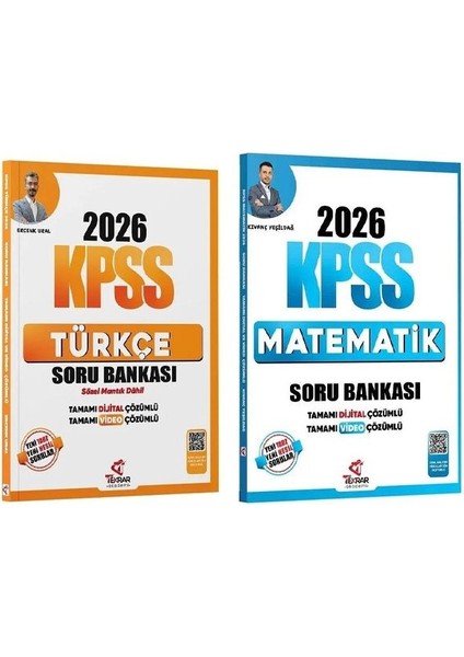 Tekrar Akademi 2026 Kpss Türkçe + Matematik Soru Bankası 2 Li Set