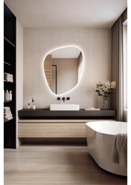 Soho Asimetrik LED Duvar Aynası – Modern Tasarım Dekoratif Boy ve Dresuar Aynası fiyatları