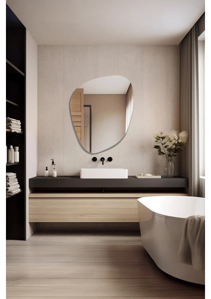 Soho Asimetrik LED Duvar Aynası – Modern Tasarım Dekoratif Boy ve Dresuar Aynası modelleri