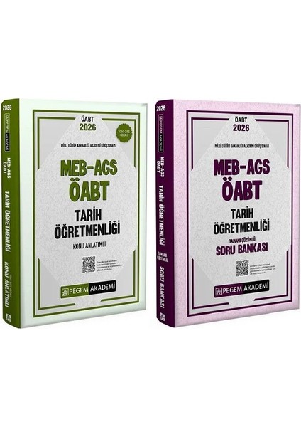 Pegem 2026 Öabt Meb-Ags Tarih Öğretmenliği Konu + Soru Bankası 2 Li Set