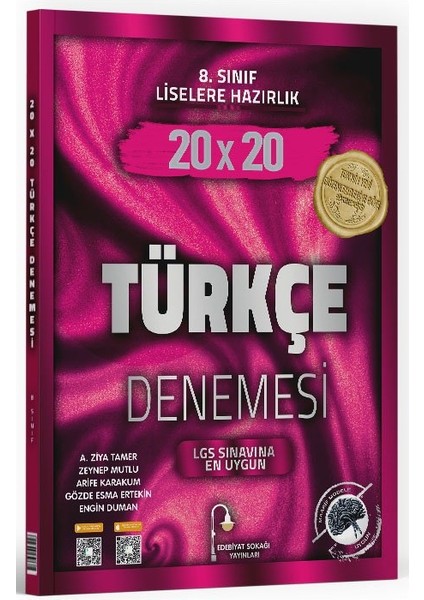 Edebiyat Sokağı 2026 8. Sınıf Türkçe 20X20 Deneme