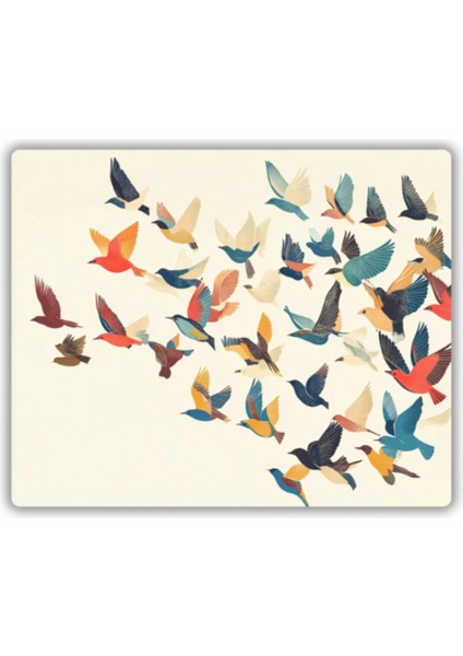 Uçan Kuşlar Baskılı Mouse Pad 18X22 cm