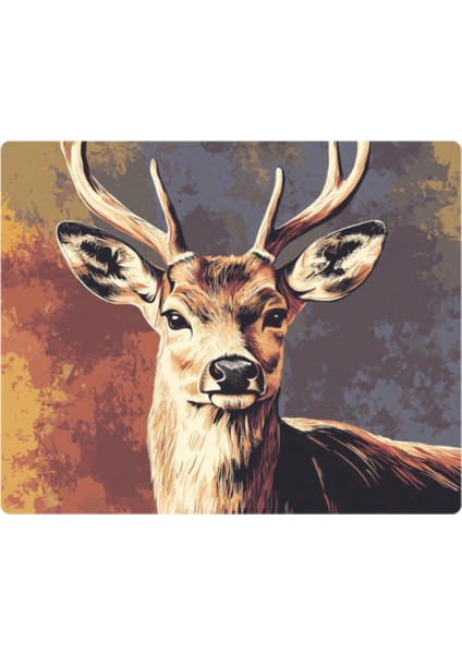 Karizmatik Geyik Baskılı Mouse Pad 18X22 cm