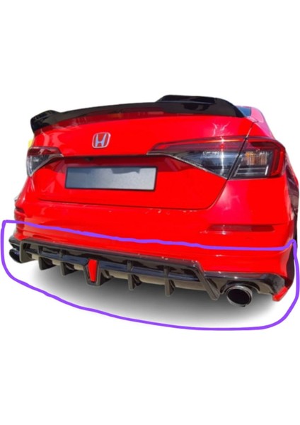 Honda Cıvıc Fe1 2021 Üstü Sedan Arka Tampon Eki (( Boyasız ))