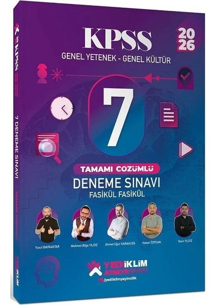 Yediiklim 2026 Kpss Genel Yetenek Genel Kültür Atölye 7 Deneme Fasikül Çözümlü