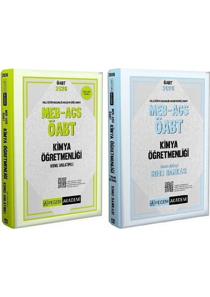 Pegem 2026 Öabt Meb-Ags Kimya Öğretmenliği Konu Anlatımlı + Soru Bankası 2 Li Set