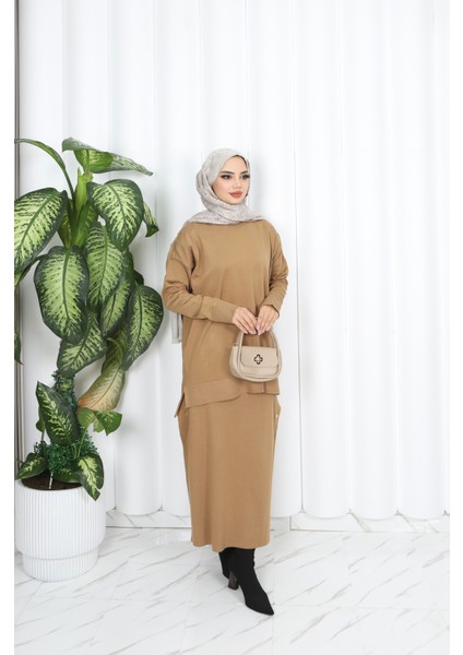 Düğmeli Merserize Etekli Takım