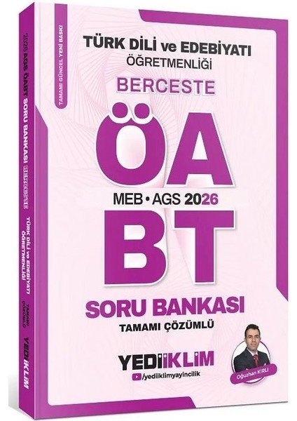Yediiklim 2026 Öabt Meb-Ags Türk Dili ve Edebiyatı Öğretmenliği Berceste Soru Bankası Çözümlü