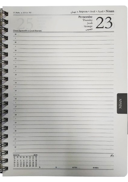 2026 Ajanda 20X28 Spiralli Günlük fiyatları