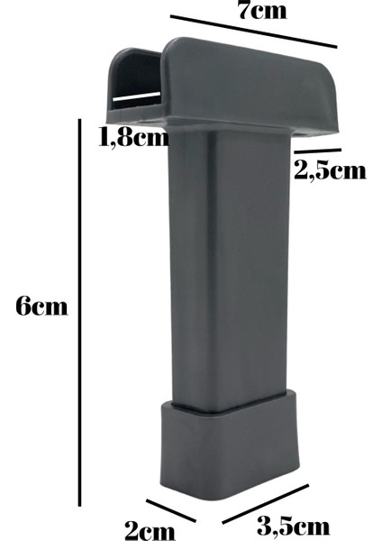 U Geçme Gri Plastik Ayarlı Ayak Mobilya Masa ve Dolap Ayağı(Gri)(6cm - 10CM) indirimleri