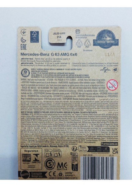 Mercedes-Benz G 63 Amg 6x6 ( Jurassic World Rebirth ) Özel Seri Model Araç