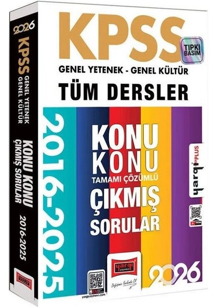 Yargı 2026 Kpss Genel Yetenek Genel Kültür Tüm Dersler Çıkmış Sorular 2016-2025 Konu Konu Çözümlü