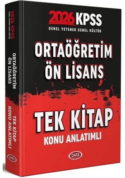 Data 2026 Kpss Lise Ortaöğretim Ön Lisans Konu Anlatımlı Tek Kitap
