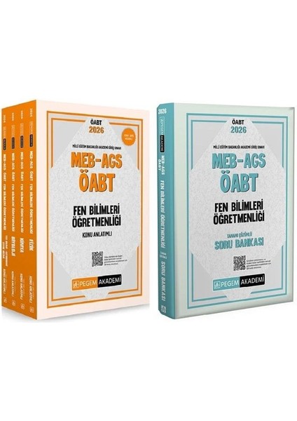 Pegem 2026 Öabt Meb-Ags Fen Bilimleri Konu Anlatımı + Soru Bankası 2 Li Set