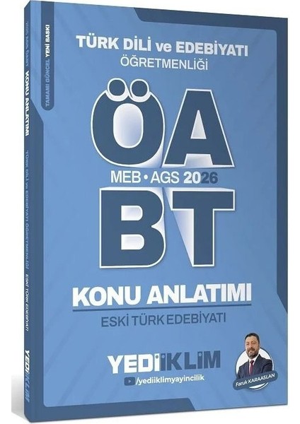 Yediiklim 2026 Öabt Meb-Ags Türk Dili ve Edebiyatı Eski Türk Edebiyatı Konu Anlatımı