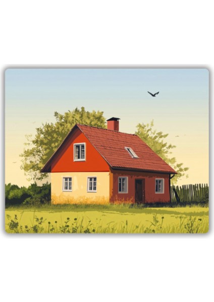 Köy Evi Baskılı Mouse Pad 18X22 cm
