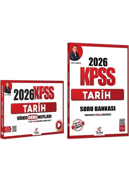 Tekrar Akademi 2026 Kpss Tarih Video Ders Notları + Soru Bankası 2 Li Set