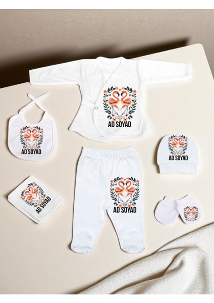 Flamengo Baskılı Bebek Hastane Çıkış Seti Yeni Doğan Bebek Hediyesi Bebeğe Hediye