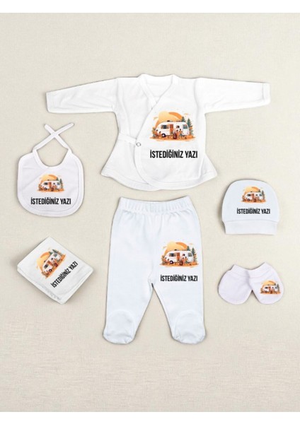 Karavan Temalı Bebek Hastane Çıkışı Kız Bebek Erkek Bebek Hastane Çıkışı Yenidoğan Bebek Kıyafetleri