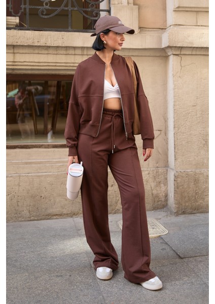 Çimalı Fermuar Detay 2 Iplik Eşofman Takım