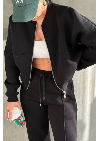 Kadın Şardonlu Üç Iplik Kışlık Eşofman Takımı modelleri