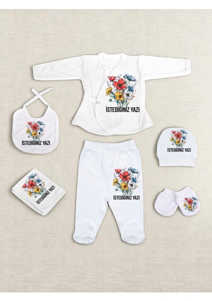 Rengarenk Çiçek Bebek Hastane Çıkışı Kız Bebek Erkek Bebek Hastane Çıkışı Yenidoğan Bebek Kıyafeti