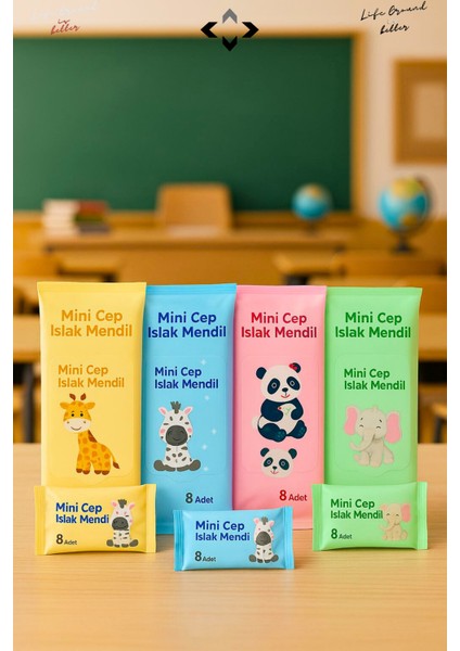 4x8 32 Paket Mini Islak Mendil Kokusuz Temizlik Bezi Çocuk ve Okul Çanta Için Taşınabilir Hijyenik modelleri