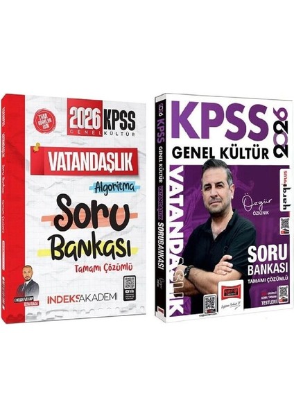 Yargı + Indeks 2026 Kpss Vatandaşlık Soru Bankası 2 Li Set