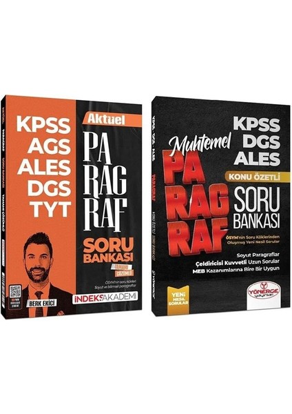 Indeks + Yönerge 2026 Kpss Meb-Ags Ales Dgs Tyt Aktüel + Muhtemel Paragraf Soru Bankası 2 Li Set