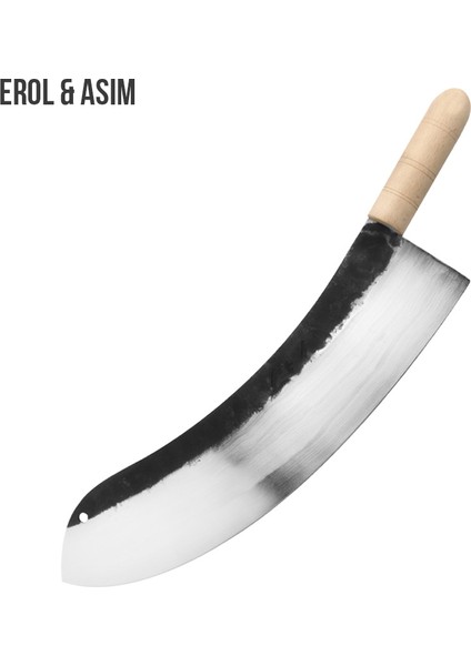 Ahşap Saplı Karbon Çelik Zırh 45 cm