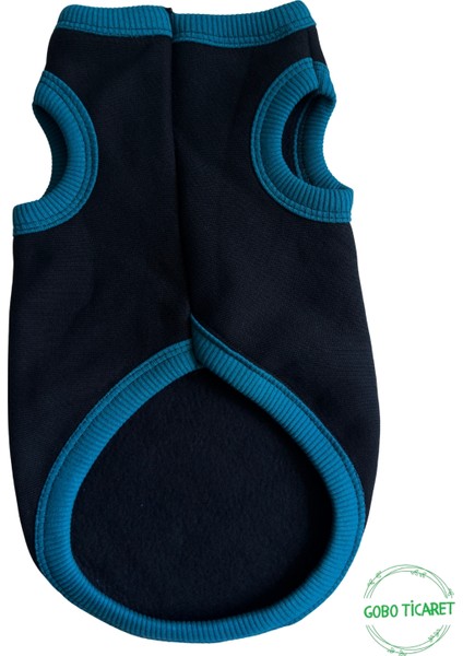 Sarı Kedi Baskılı Kışlık Siyah Kedi Köpek Kıyafeti Elbisesi