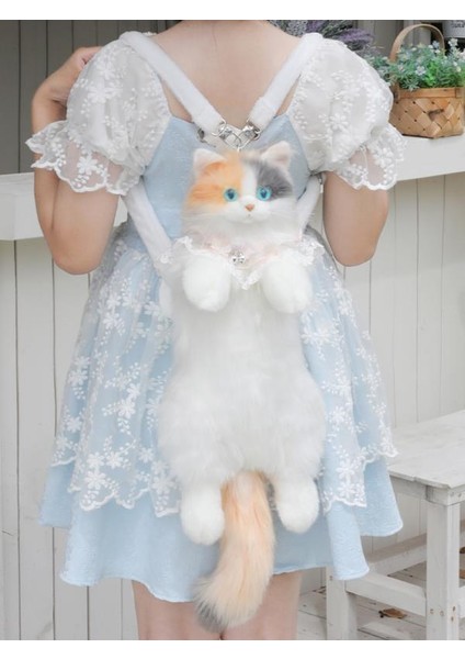 Bear & Deer Pelüş Kedi Şeklinde Sırt Çantası – Sarı (Büyük Boy) - BD-CAT001 fırsatları