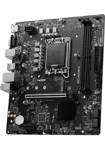 Pro H610M-E Ddr5 1700P M.2 5600(OC) Hdmi+Vga