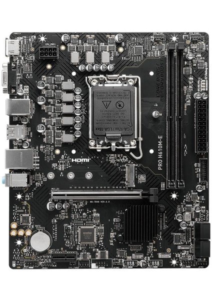 Pro H610M-E Ddr5 1700P M.2 5600(OC) Hdmi+Vga modelleri