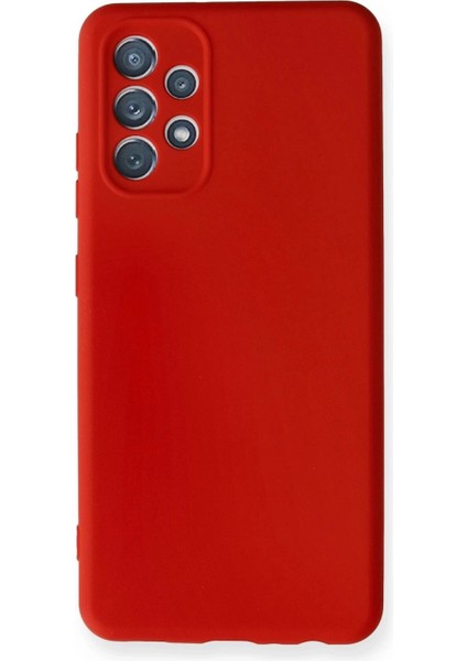 Samsung Galaxy A32 Kılıf Nano Içi Kadife Silikon - Kırmızı