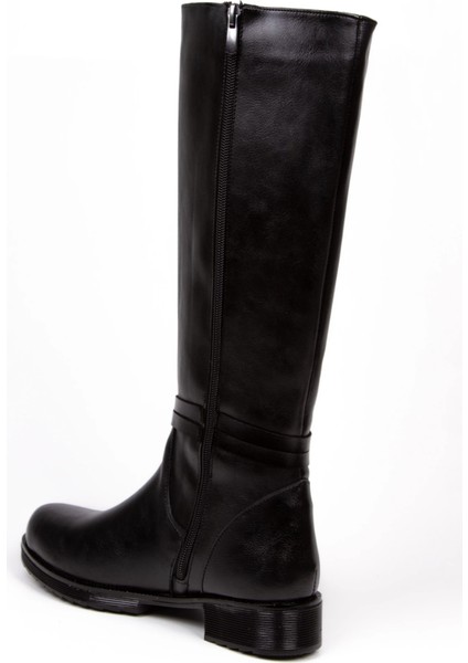 Kadın Siyah Suni Deri Binici Çizme fiyatları