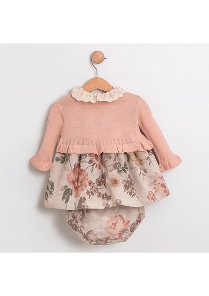 Kız Bebek Ceketli Güpürlü Donlu Elbise Takımı MAR-155-1 modelleri