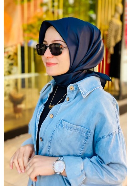 Düz Fon Ipek Twill Eşarp 4053 02