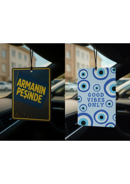 Armanın Peşinde ve Nazar Boncuğu - Ikili Oto Kokusu - Dekoratif Araç Kokusu ve Aksesuarı