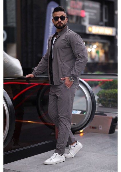 Gömlek Yakalı Fermuarlı Takım