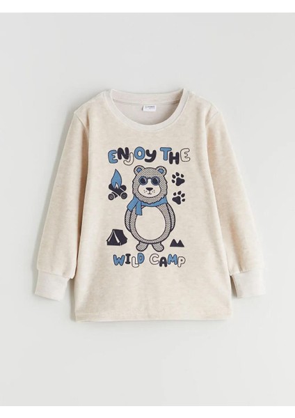 Kadife Baskılı Erkek Çocuk Pijama Takımı (W5) fiyatları