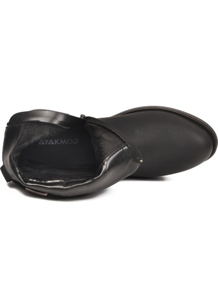 Siyah Zümrüt Içi Kürklü Fermuarlı Kaymaz Kadın Bot 547819 Z fırsatları