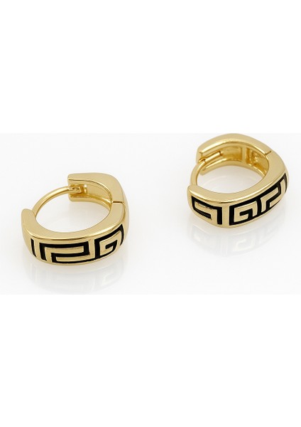 14K Gold Plated Mini Nero Hoop Küpe