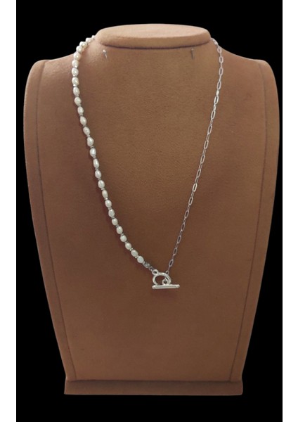 Doğal Inci Kolye, Paslanmaz Çelik Zincir ve O-T Kapama Kombinli fırsatları