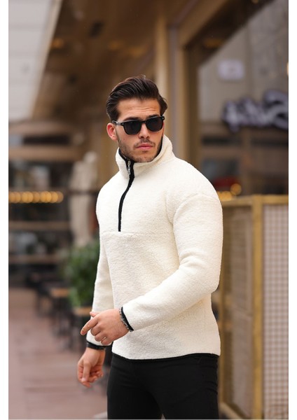 Yarım Fermuarlı Peluş Sweatshirt modelleri