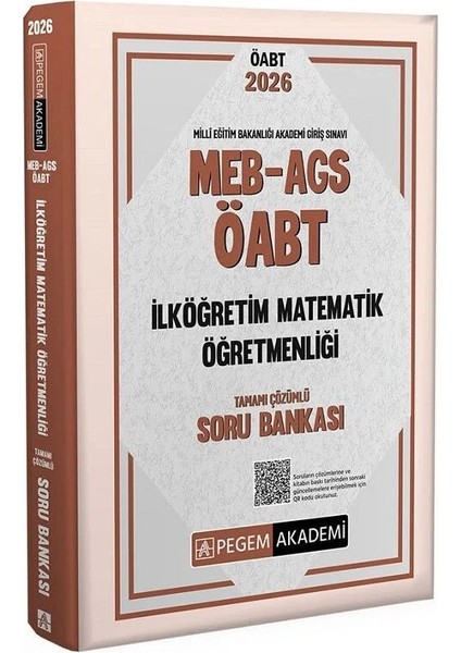 Pegem 2026 Öabt Meb-Ags Ilköğretim Matematik Öğretmenliği Soru Bankası Çözümlü